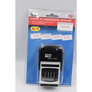 Cosco 2000 Plus Printer S 260 Date & Message Stamp, 110988 (4 in 1) NEW